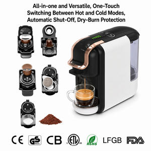 <span class=keywords><strong>Cafetera</strong></span> Eléctrica Automática de un Toque para Café Caliente/Frío, 19 Bares de Presión, Compatible con Cápsulas K-Cup, NS Pod, DG Pod, Café Molido y ESE - Product Image 2