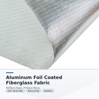 Fabricant chinois de tissu en fibre de verre avec feuille d'aluminium, couverture isolante thermique haute température à vendre