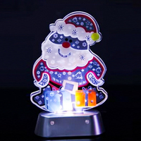Lampe de Noël Kanlong personnalisée créative 3D Illusion Anime Lampara acrylique Base de bureau Lampe de nuit décorative pour chambre d'enfant