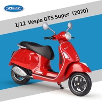 WELLY 1:12 2020 Vespa GTS Super Modèle de moto en métal moulé sous pression sans batterie pour les collectionneurs de plus de 14 ans Cadeau Vente en gros