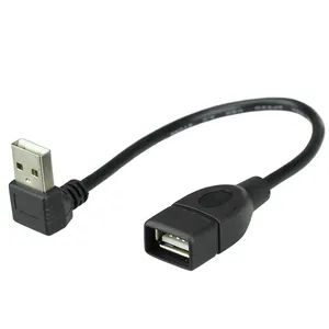 30cm USB 2.0 treccia di schermatura cavo adattatore angolo verso il basso 90 gradi cavo di prolunga da maschio a femmina per i <span class=keywords><strong>prodotti</strong></span> <span class=keywords><strong>informatici</strong></span> in magazzino - Product Image 3