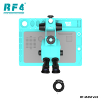 Microscope stéréoscopique trinoculaire professionnel RF4 RF-6565TVD2 6.5X-65X Zoom 0.5X Pro CTV HD pour la réparation de cartes de circuits imprimés de téléphones mobiles