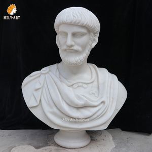 Statue de <span class=keywords><strong>buste</strong></span> masculin <span class=keywords><strong>romain</strong></span> en marbre blanc classique, design personnalisé MILY, <span class=keywords><strong>à</strong></span> <span class=keywords><strong>vendre</strong></span> - Product Image 3