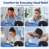 Casquette réutilisable en gel pour soulager les migraines, compresse froide pour maux de tête, thérapie chaud-froid, enveloppement pour la tête, masque rafraîchissant pour les yeux, pour le soulagement des sinus