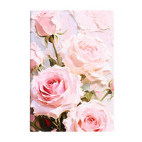 Carnet de notes A5 à couverture rigide en PU, motif floral peint à l'huile, design créatif Rose Pinfu Culture, de grande valeur esthétique, idéal comme journal intime ou carnet de notes cadeau.