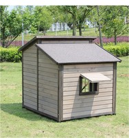 M   Vente en gros de niches pour chiens en bois massif embouti, de taille moyenne, petite et grande, imperméables, cage pour animaux de compagnie d'extérieur