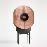 Armoire à vin minimaliste italienne en acier inoxydable, meuble de rangement créatif pour restaurant, armoire latérale en bois massif au design raffiné