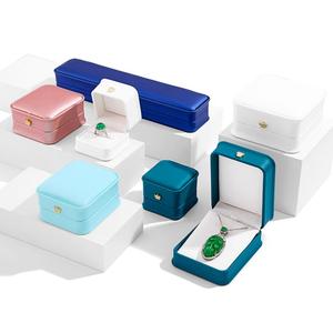 Caja de Joyería Redonda con Hebilla Dorada de Cuero PU, Caja de Joyería al por Mayor, Materiales de Alta Calidad, Caja para Conjuntos de Joyería - Product Image 4