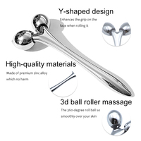 Masseur facial rechargeable pour les yeux, rouleau en forme de Y 3D, rotation à 360°, outil de lifting pour les soins de la peau et la relaxation