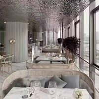 Panneau de plafond moderne en placage de bois de bambou 3D effet vague d'eau, panneau décoratif intérieur en cristal de carbone, panneau mural ondulé en PVC pour KTV