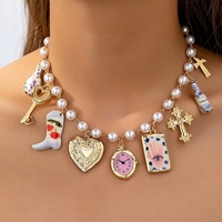 Colliers Bohèmes d'Été pour Femme, Bijoux de Plage avec Étoiles de Mer et Coquillages, Breloques Vie Marine, Perles Faux Perles et Corail, Style Bouddhiste