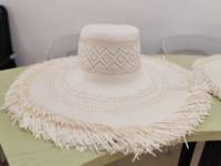 ND474 Corps de chapeaux en papier japonais glacé, Corps de chapeaux en paille Shantung, 20X Corps de chapeaux de cowboy en paille de qualité supérieure, 20X Qualité