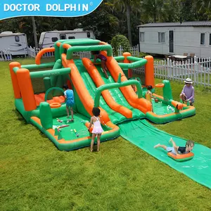 Party Kids Backyard Aufblasbare Wasser rutsche Schwimmbad Türsteher Air Jumper Bouncing Castle Bounce House für Gebläse