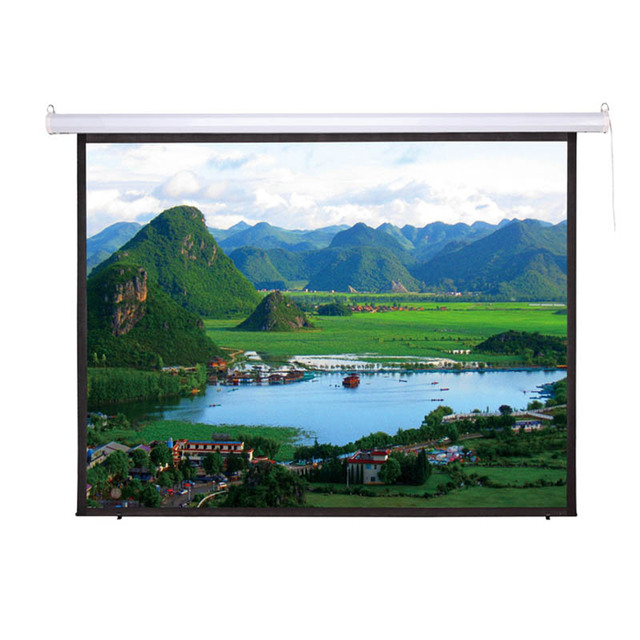 Premium Quality OEM 100inch 4:3 Electric Matte White Motorized Movie Theater Projector Screen with 1-Year Warranty
