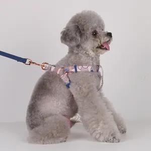 Umwelt freundliches Polyester langlebiges Hund verstellbares Geschirr Hunde geschirr Haustier mit Fliege