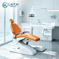 Fauteuil d'examen dentaire de haute qualité avec dossier large et accoudoirs réglables, fauteuil dentaire réglable