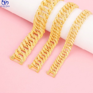 สร้อยข้อมือผู้ชายแบบเกลียวชุบทองคำแท้ 24k รุ่น JXX JSL-Z402-15N ความกว้าง 15 มม. ดีไซน์ Atmospheric ของขวัญเครื่องประดับ - Product Image 5