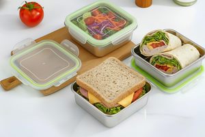 BPA Free Stainless Steel <b>Lunch</b> <b>Box</b> Leak Proof Airtight Containers Lids Set <b>School</b> <b>Lunch</b> <b>Box</b> Kids Containers Microwave Safe - Product Image 3