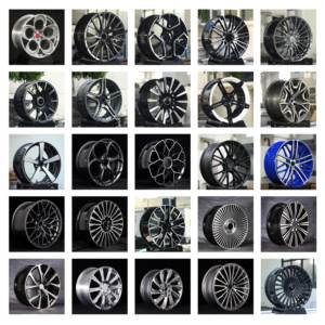 Venta caliente 18/19/20/21 pulgadas Pcd 108 Tuning ruedas forjadas nuevas llantas <span class=keywords><strong>de</strong></span> cara <span class=keywords><strong>de</strong></span> máquina negra <span class=keywords><strong>de</strong></span> aluminio <span class=keywords><strong>de</strong></span> varios radios para Volvo S60 S90 Xc90 - Product Image 5