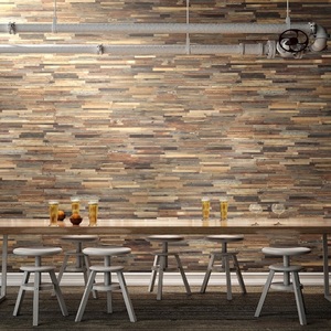 Pannello in legno massello 3d insonorizzato a prova di fumo vecchio pannello in legno di recupero pareti per la decorazione della parete della stanza - Product Image 1