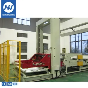 Online Full Auto fully automatic Case carton box Coordinate palletizer Stack stacking pallet wrapping Packaging machine Line