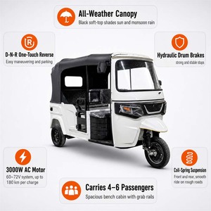 3 Wheel Electric Auto <strong>Rickshaw</strong> Bike Bajaj 60V 72V 3000W 6 Seater Electric Car <strong>Rickshaw</strong> Passenger Tuk Tuk Tricycle Price for Sale - Product Image 4
