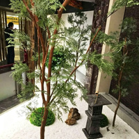 Cyprès artificiel pour décoration intérieure, arbre artificiel pour arrangement de salon, accessoires de décoration pour magasin de bonsaïs et centre commercial, branches d'arbre