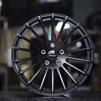 Ruedas Forjadas Monobloque de Aleación Negra Multirradio 5x112 5x120 Personalizadas HZH para Audi A4 A5 A6 S4 S5 BMW Serie 3 5 F30 G20 G30