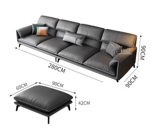 Divano in vera pelle <span class=keywords><strong>blu</strong></span> di fascia alta minimalista italiano importato <span class=keywords><strong>moderno</strong></span> <span class=keywords><strong>soggiorno</strong></span> con divano a forma di L - Product Image 5