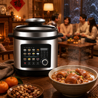 Cuisinière électrique multifonction programmable 27-en-1 en acier inoxydable 6L 1000W 220V avec écran LED, pour la maison et l'hôtel, idéale pour les ragoûts de bœuf