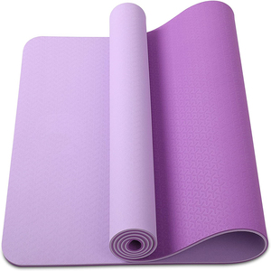 Matras <span class=keywords><strong>Yoga</strong></span> Anti Slip Ramah Lingkungan Lapis Ganda <span class=keywords><strong>TPE</strong></span> Ringan untuk Olahraga di Rumah, Tebal 6mm, dengan Logo Kustom - Product Image 6