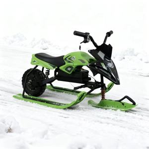 Vélo à <span class=keywords><strong>neige</strong></span> électrique à double ski, amortisseur avant à ressort, roue motrice arrière, garde-corps complet, loisirs d'hiver en plein air - Product Image 6