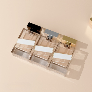 Set di Flaconi Quadrati in Vetro Trasparente da 50ml per Eau De Parfum Eco-Friendly, <span class=keywords><strong>Profumo</strong></span> OEM Fresco Fruttato Legnoso Floreale per Donna - Product Image 4