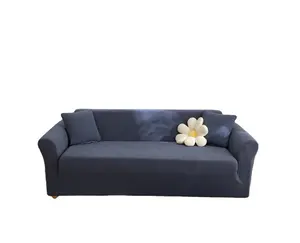 Furniture Protector Strip Jacquard Plain Color 3 Seats Slipcovers Sofa Covers For Homey Decoration
