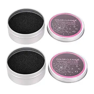 2 Pack Cleaner Sponge, Dry Makeup Brushes Cleaner Eye Shadow or Blush Color Removal Quickly Switch to Next Color