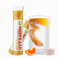 Comprimé effervescent de vitamine C et de fibres alimentaires sans sucre, saveur variée, suppléments immunitaires au zinc, boost d'énergie, comprimé effervescent de vitamine C