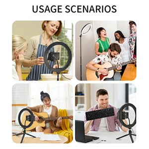 Lampe LED de Remplissage Ronde de 10 Pouces avec Trépied Perche à Selfie, Anneau Lumineux LED Intelligent pour la Beauté, Éclairage d'Appoint pour Livestream et TikTok - Product Image 4