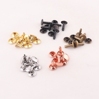 Rivets à double capuchon de sangle de sac à main en métal de 9x12mm pour l'attache de lanière de vêtements