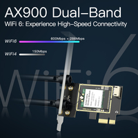 EDUP-Adaptador de banda dual, tarjeta de red WiFi de 5,4 Mbps, AX900 Wifi 6 Bluetooth 900 PCIe de alto rendimiento, 2. AX