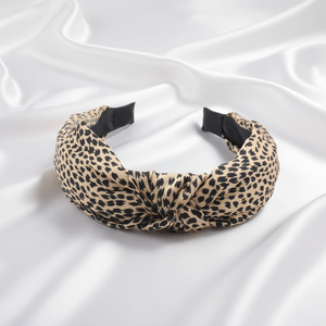 Bandeaux pour cheveux élégants et polyvalents à imprimé léopard marron <span class=keywords><strong>beige</strong></span> pour femmes, accessoires, bandeau noué pour femmes - Product Image 6