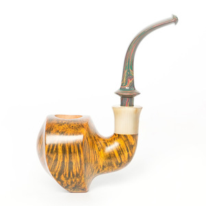 Muxiang Briar Wood Tobacco Pipe Bent Shape With Filter For Men Smoking Pipe - Product Image 5