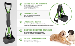 Ramasse-crottes pour chien avec distributeur de sacs à déjections et clip de fixation, pour la collecte des excréments et l'hygiène des animaux domestiques - Product Image 2
