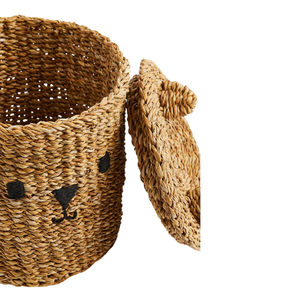 ตะกร้าใส่ของเป็นมิตรกับสิ่งแวดล้อมตะกร้าผักตบชวาสานมือแบบถอดออกได้ทำจากโรงงานเวียดนามขายส่ง - Product Image 4