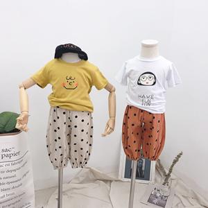 Pantalones Anchos de Lino con Puntos para Niños, Primavera-Verano 2019, Venta al Por Mayor, 2 Colores a Elegir, para Niños y Niñas de 1 a 5 Años - Product Image 2