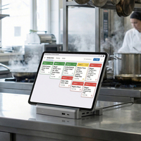 Tablette Android POS 12 pouces avec écran tactile NFC pour affichage de la commande en cuisine (KDS), fixation murale, pour restaurant, OEM