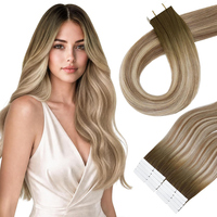 Extensions de cheveux humains russes à bandes adhésives, vierges, cuticules intactes, Remy, aspect naturel, invisibles, sans couture, nouvelle arrivée, vente en gros