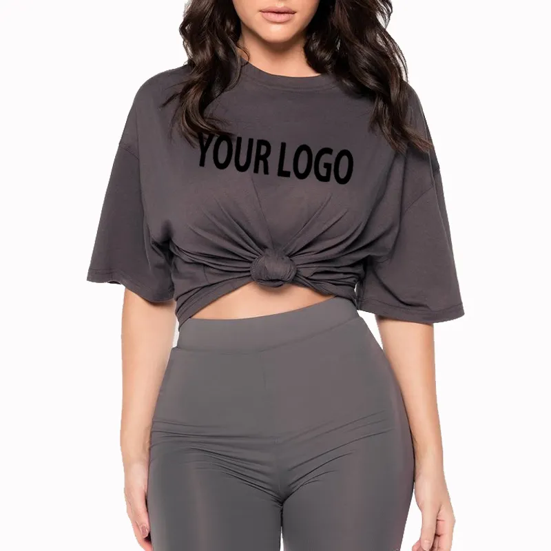 Hot Sale Loose Fit Ladies T-Shirts Custom Logo Women Plus Size T Shirts Soft Cotton Oversized Tshirt And Tops For Woman