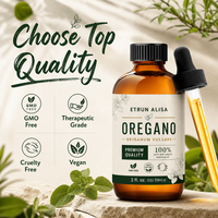 Huile essentielle d'origan biologique à étiquette privée, liquide, 100% pure, naturelle, de qualité alimentaire, apaise la peau et le corps, huile hydratante