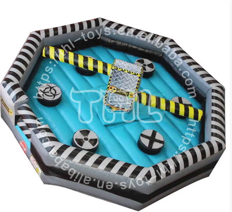 Outdoor Obstacle Course Inflatable Wipeout Game