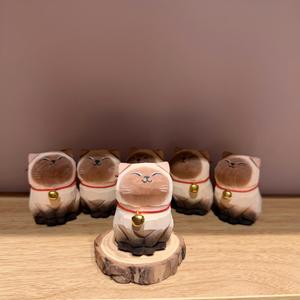 Figurine <span class=keywords><strong>de</strong></span> <span class=keywords><strong>chat</strong></span> <span class=keywords><strong>siamois</strong></span> en bois sculptée à la main, décoration mignonne pour bureau, ordinateur, table, artisanat créatif - Product Image 3